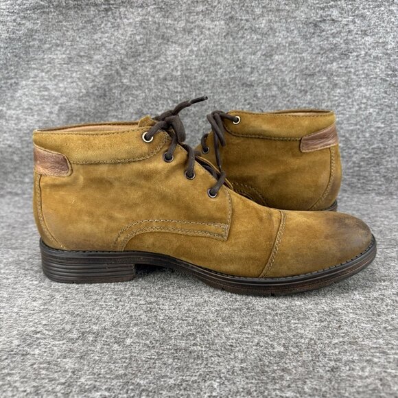 ✅Mens 11M Clarks Devington Chukka Boots Brown Nubuck Leather Lace Up Ankle Shoes main image 10